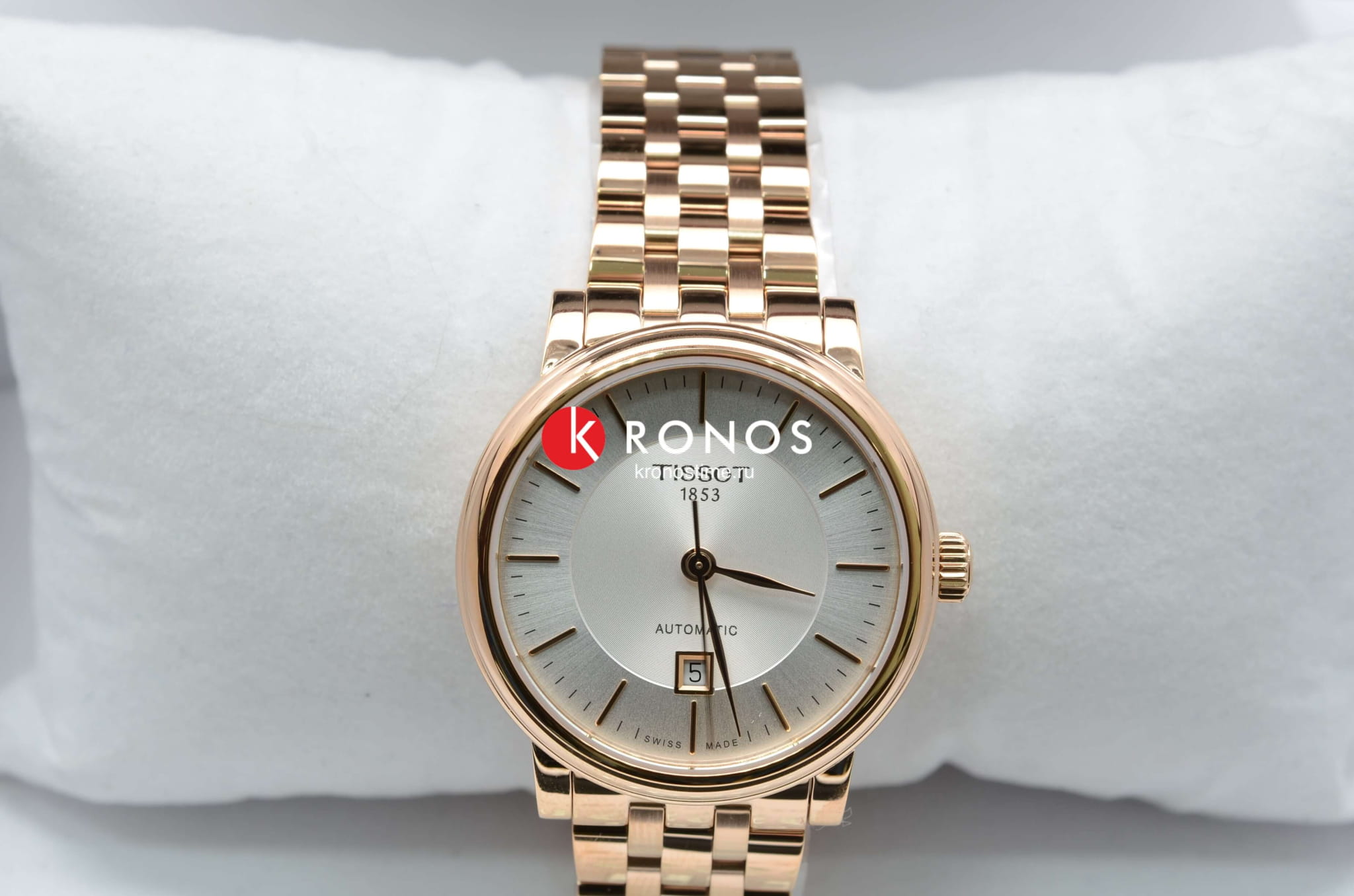 Tissot Tissot Carson Premium Powermatic 80 Lady T122.207.33.031.00 женские часы белый циферблат на запястье